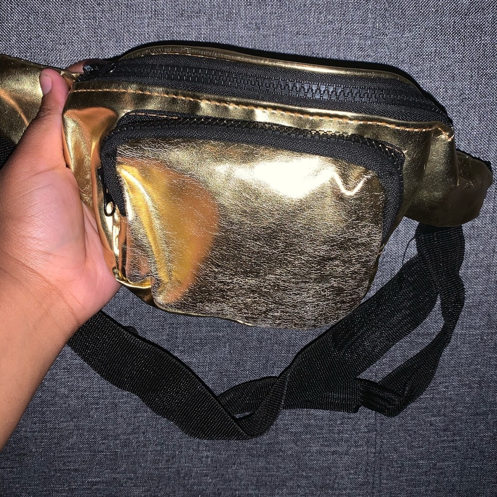 Gold fanny pack